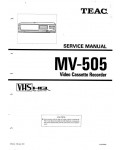 Сервисная инструкция Teac MV-505