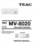 Сервисная инструкция Teac MV-8020