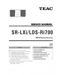 Сервисная инструкция Teac SR-LXI, LDS-RI700
