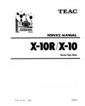 Сервисная инструкция Teac X-10, X-10R