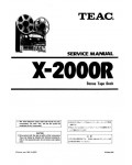 Сервисная инструкция Teac X-2000R