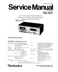 Сервисная инструкция Technics RS-641