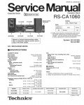 Сервисная инструкция Technics RS-CA1060