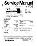 Сервисная инструкция Technics RS-HD75