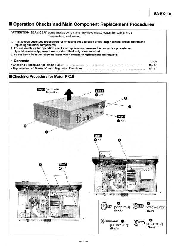 Сервисная инструкция Technics SA-EX110