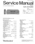 Сервисная инструкция Technics SA-GX280