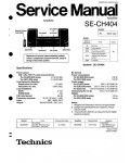Сервисная инструкция Technics SE-CH404