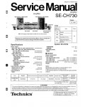 Сервисная инструкция Technics SE-CH730