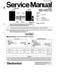 Сервисная инструкция Technics SE-HD70