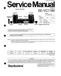 Сервисная инструкция Technics SE-VC1180