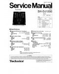 Сервисная инструкция Technics SH-DJ1200