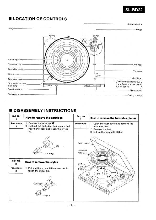 Сервисная инструкция Technics SL-BD22