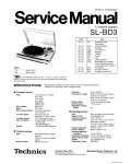 Сервисная инструкция TECHNICS SL-BD3