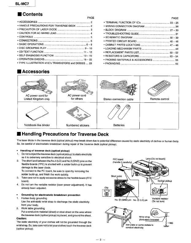 Сервисная инструкция Technics SL-MC7