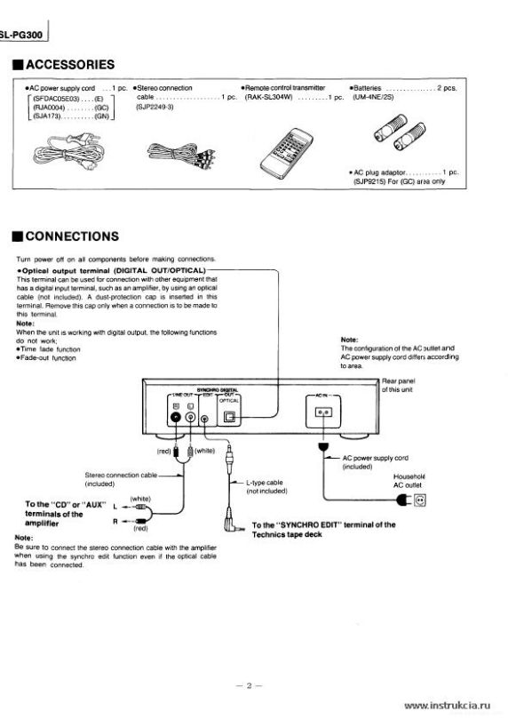 Сервисная инструкция TECHNICS SL-PG300