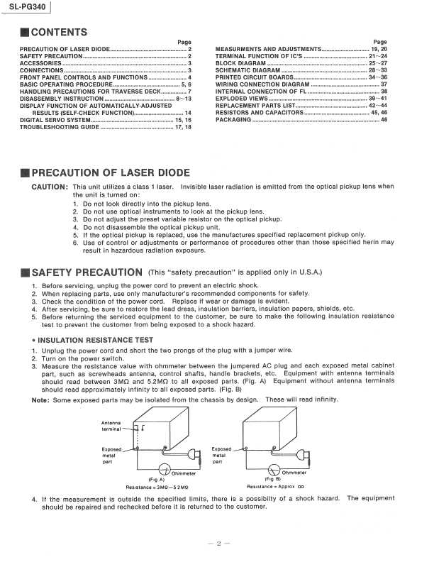 Сервисная инструкция Technics SL-PG340