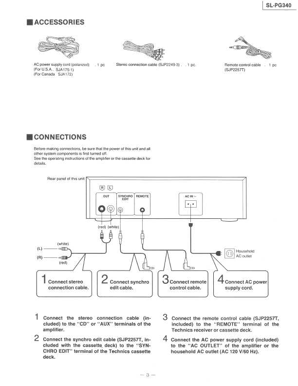 Сервисная инструкция Technics SL-PG340