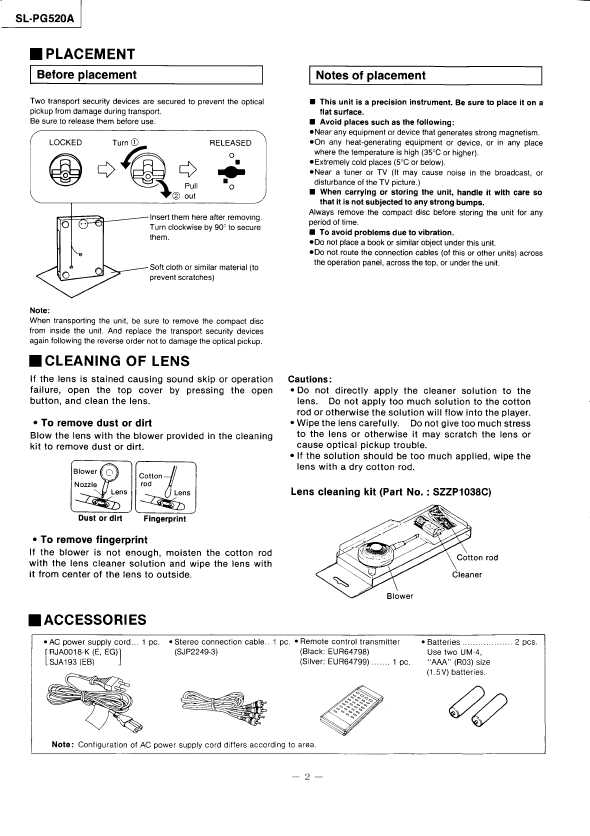 Сервисная инструкция Technics SL-PG520A