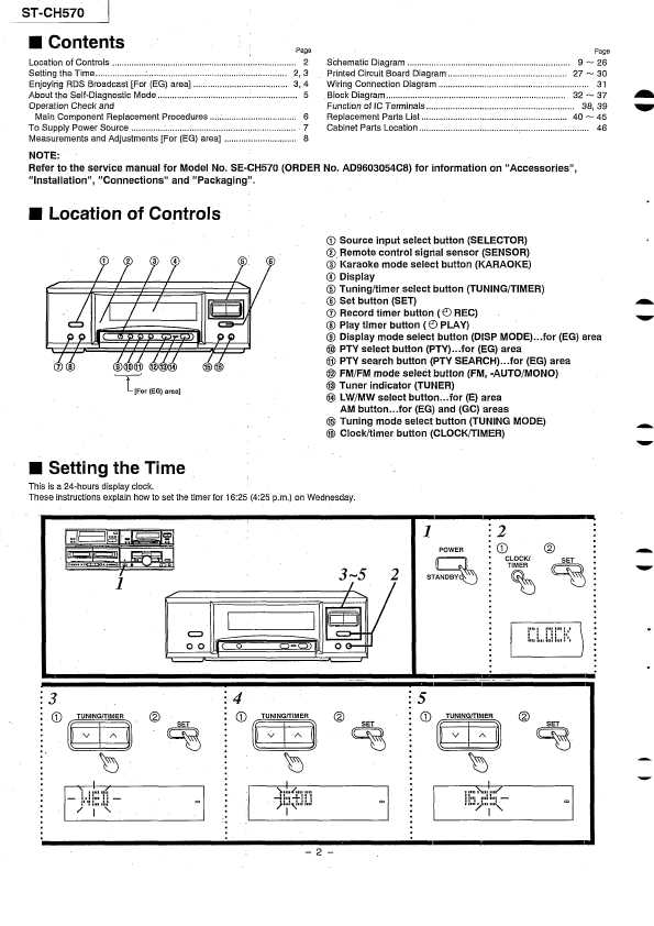 Сервисная инструкция Technics ST-CH570