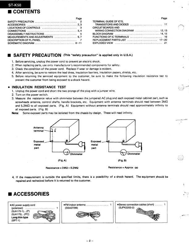 Сервисная инструкция TECHNICS ST-K50