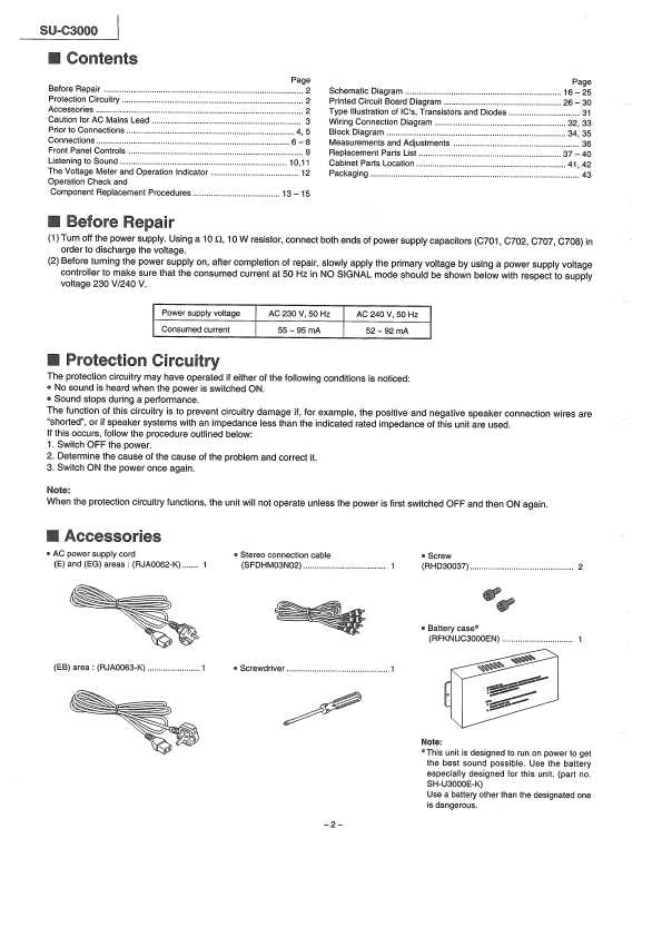 Сервисная инструкция Technics SU-C3000