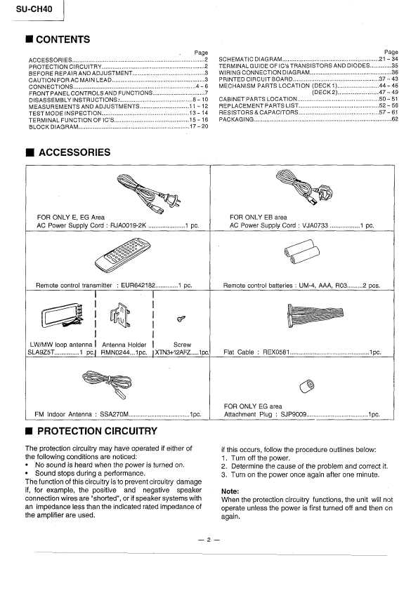 Сервисная инструкция Technics SU-CH40