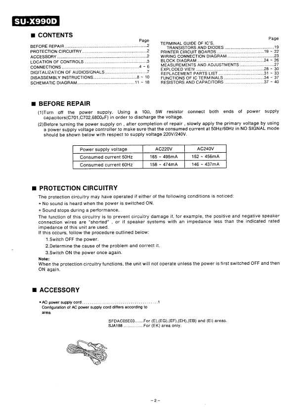 Сервисная инструкция Technics SU-X990D