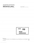 Сервисная инструкция Tektronix 115 PULSE-GENERATOR