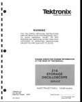 Сервисная инструкция Tektronix 214 Oscilloscope