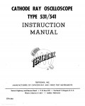 Сервисная инструкция Tektronix 531 541 Oscilloscope