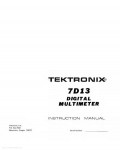 Сервисная инструкция Tektronix 7D13