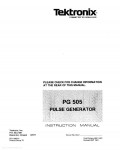 Сервисная инструкция Tektronix PG505 PULSE-GENERATOR