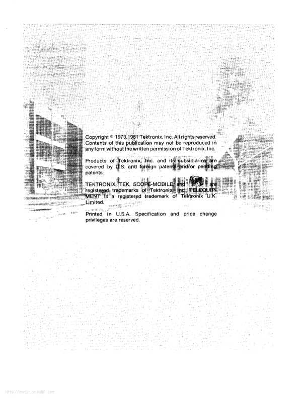 Сервисная инструкция Tektronix PG505 PULSE-GENERATOR