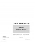 Сервисная инструкция Tektronix PS505 POWER-SUPPLY