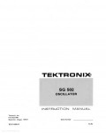 Сервисная инструкция Tektronix SG502 OSCILLATOR