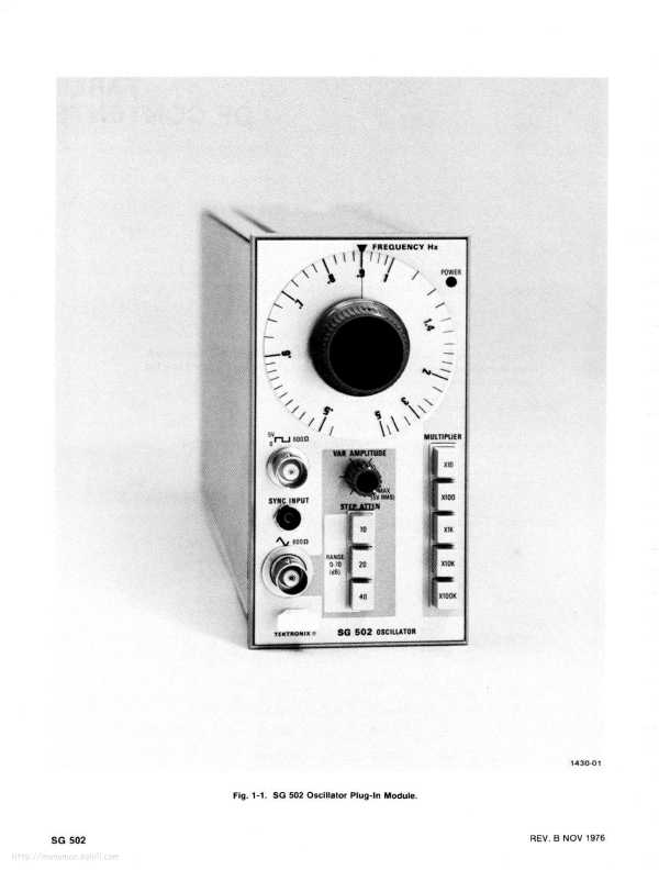 Сервисная инструкция Tektronix SG502 OSCILLATOR