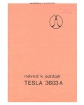 Сервисная инструкция Tesla 3603A