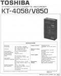 Сервисная инструкция TOSHIBA KT-4058 V850