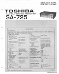 Сервисная инструкция TOSHIBA SA-725