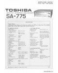 Сервисная инструкция TOSHIBA SA-775