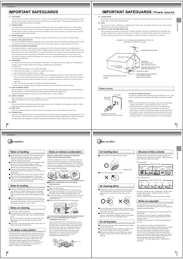 Сервисная инструкция Toshiba SD-V391C, SD-V391U