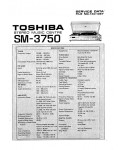 Сервисная инструкция Toshiba SM-3750