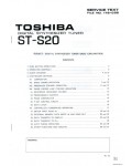 Сервисная инструкция TOSHIBA ST-S20