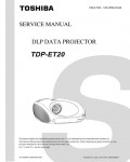 Сервисная инструкция Toshiba TDP-ET20