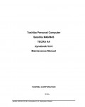 Сервисная инструкция Toshiba Tecra A4, dynabook Vx/4
