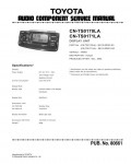 Сервисная инструкция TOYOTA Panasonic CN-TS0170LA, TS0171LA