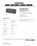 Сервисная инструкция TOYOTA Panasonic CN-TS0172LA