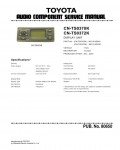 Сервисная инструкция TOYOTA Panasonic CN-TS0370K