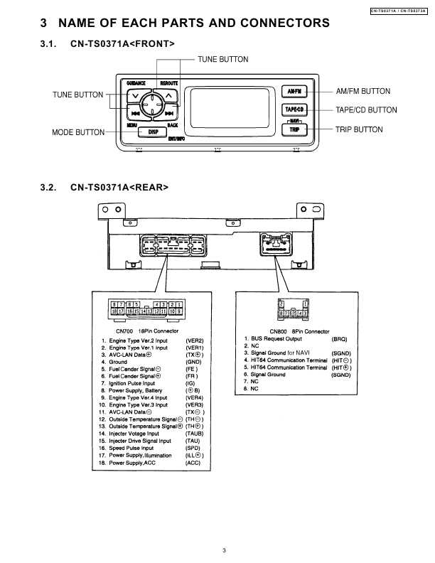 Сервисная инструкция TOYOTA Panasonic CN-TS0371A