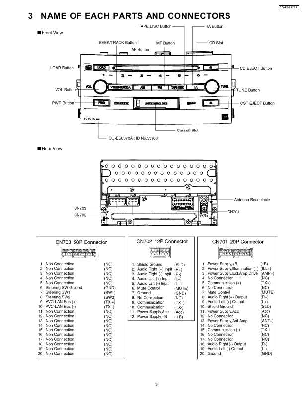 Сервисная инструкция PANASONIC CQ-ES0370A